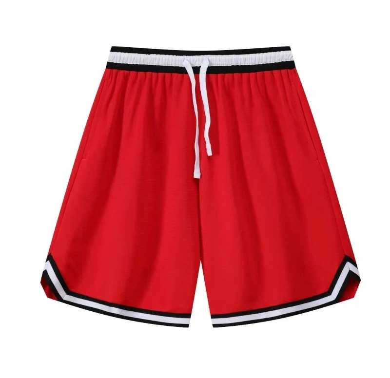 Basketball Shorts Men Loose Running Sport Training Shorts Red